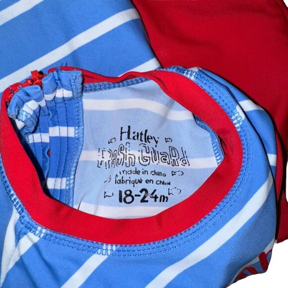 Hatley Red and Blue Surf Island Mini Rashguard One-Piece Size 18-24 Months - Picture 3 of 3